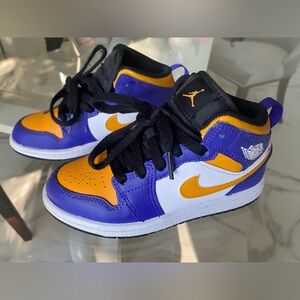 Jordan 1 mid PS “lakers”1 Sneakers - 12c no box